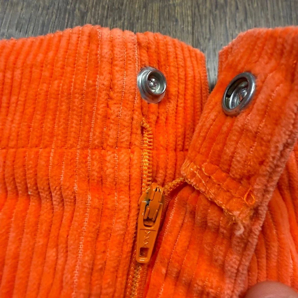 Vintage 80s 90s Ocean Pacific OP Orange Corduroy Board Shorts Sz 36 Fits 30 Surf